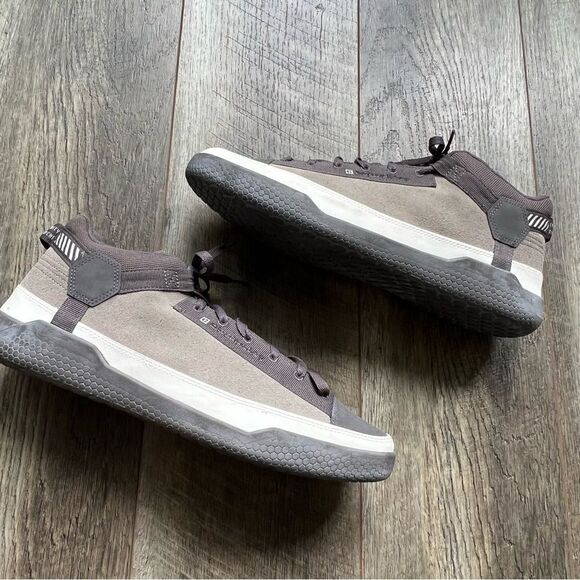 Black Caterpillar Code Hex Utility Unisex Leather Shoe Sneakers Grey P110508 - Picture 11 of 12